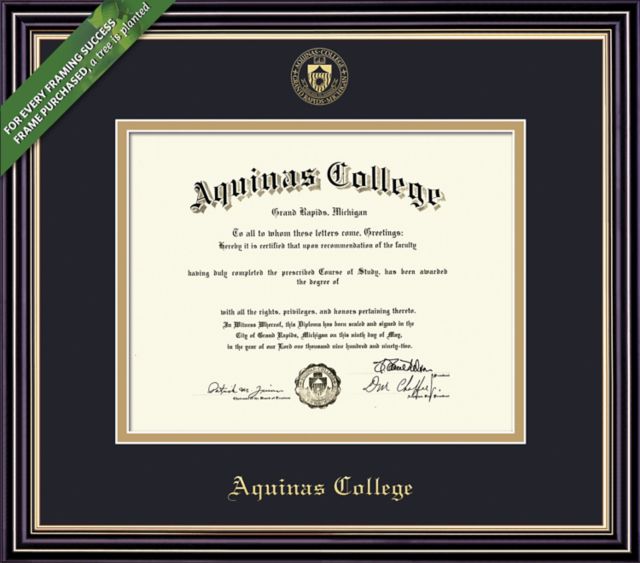 Aquinas College 8.5'' x 11'' Prestige Diploma Frame