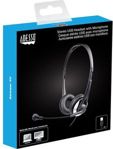 Adesso Xtream P2 USB Wired Headset w Microphone - ONLINE ONLY